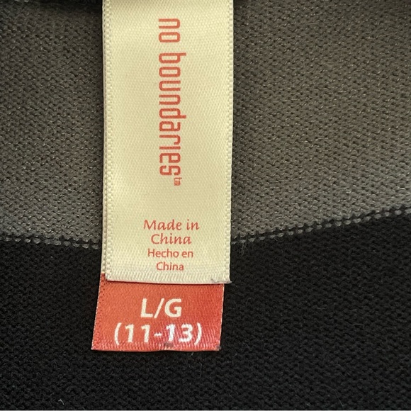 No boundaries striped sweater dress black, white and gray large (11-13) - Picture 9 of 9